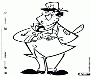 Dibble, een personage uit Top Cat kleurplaat