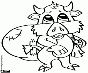 Dier met een zak, Sint Niklaas kleurplaat