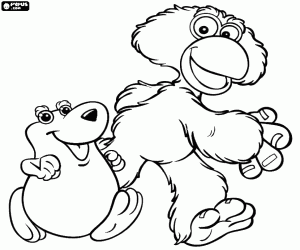 Dito en Feito, personages van Cocoricó kleurplaat