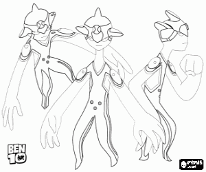 Ditto, een Ben 10 alien kleurplaat
