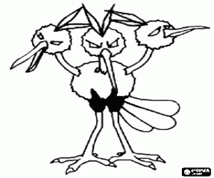 Dodrio - Normaal Vlieg Pokémon kleurplaat