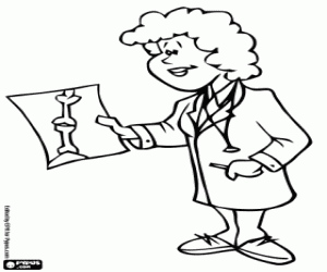 Dokter van traumatologie en orthopedie kleurplaat