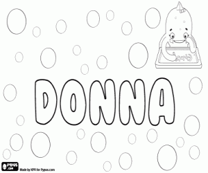 Donna, Engelse naam kleurplaat