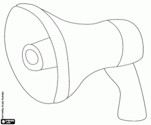 Een draagbare megafoon kleurplaat