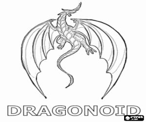 Dragonoid, een draak Bakugan kleurplaat