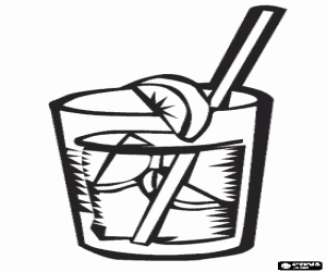 Een drankje citroen kleurplaat