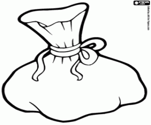 Een eenvoudige zak van de visser kleurplaat