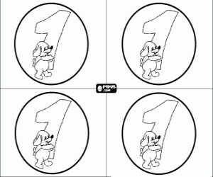 Eerste verjaardagspartij kleurplaat