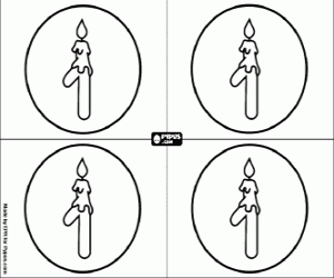 Eerste verjaardagsuitnodiging kleurplaat