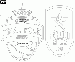 Efes, kampioen EuroLeague 2020-2021 kleurplaat