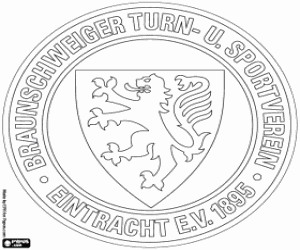 Eintracht Braunschweig logo kleurplaat
