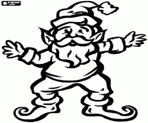 Een elf met gepunte oren kleurplaat