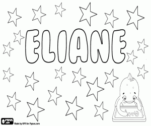 Eliane, Franse naam kleurplaat