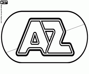 Embleem van AZ Alkmaar kleurplaat