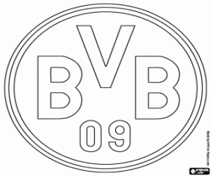 Embleem van Borussia Dortmund kleurplaat