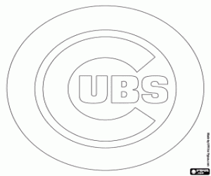 Embleem van Chicago Cubs kleurplaat