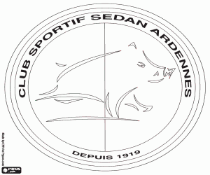 Embleem van CS Sedan Ardennes kleurplaat