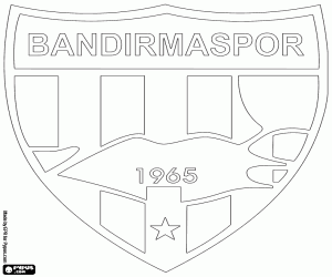 Embleem van de Bandırmaspor kleurplaat