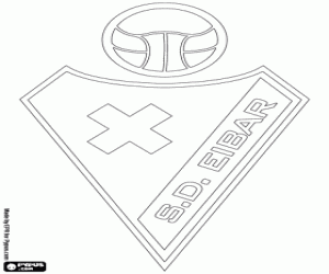 Embleem van de SD Eibar kleurplaat