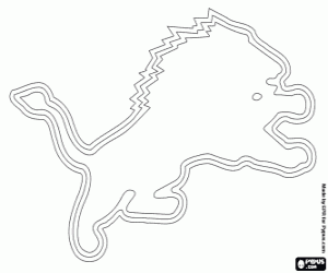 Embleem van Detroit Lions kleurplaat