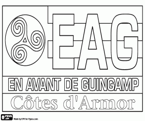 Embleem van EA Guingamp kleurplaat