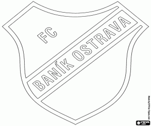 Embleem van FC Baník Ostrava kleurplaat