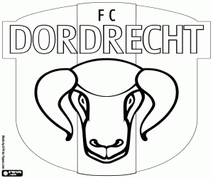 Embleem van FC Dordrecht kleurplaat