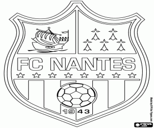 Embleem van FC Nantes kleurplaat