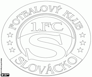 Embleem van FC Slovácko kleurplaat
