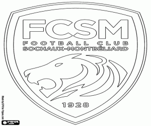 Embleem van FC Sochaux kleurplaat