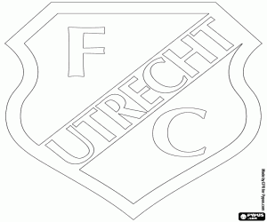 Embleem van FC Utrecht kleurplaat