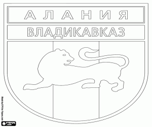 Embleem van FK Alania Vladikavkaz kleurplaat