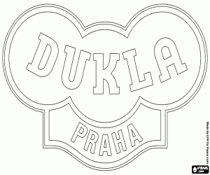 Embleem van FK Dukla Praag kleurplaat