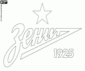 Embleem van FK Zenit kleurplaat