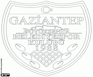 Embleem van Gaziantep BB SK kleurplaat