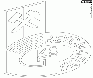 Embleem van GKS Bełchatów kleurplaat