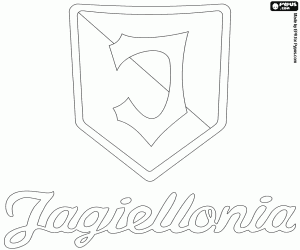 Embleem van Jagiellonia Białystok kleurplaat