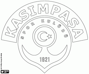 Embleem van Kasımpaşa SK kleurplaat