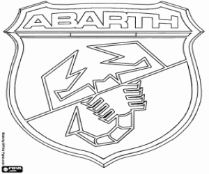 Embleem van het merk Abarth kleurplaat