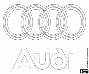 Embleem van het merk Audi kleurplaat