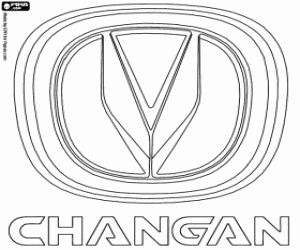 Embleem van het merk Changan kleurplaat