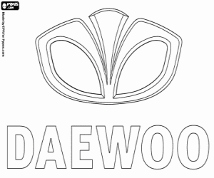 Embleem van het merk Daewoo kleurplaat