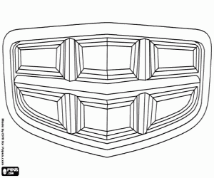 Embleem van het merk Emgrand kleurplaat