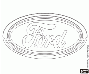 Embleem van het merk Ford kleurplaat
