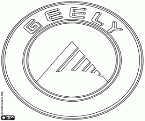 Embleem van het merk Geely kleurplaat
