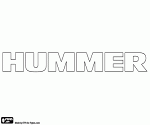 Embleem van het merk Hummer kleurplaat