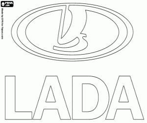 Embleem van het merk Lada kleurplaat