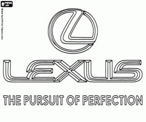 Embleem van het merk Lexus kleurplaat