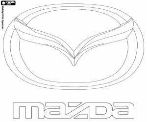 Embleem van het merk Mazda kleurplaat