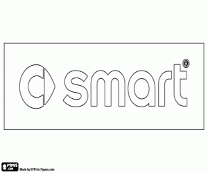 Embleem van het merk Smart kleurplaat